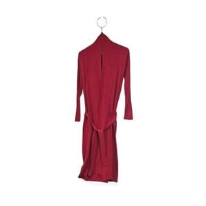Bloomingdale's Red Silk Cashmere Blend Knit Robe Loungewear Size Small/Petite